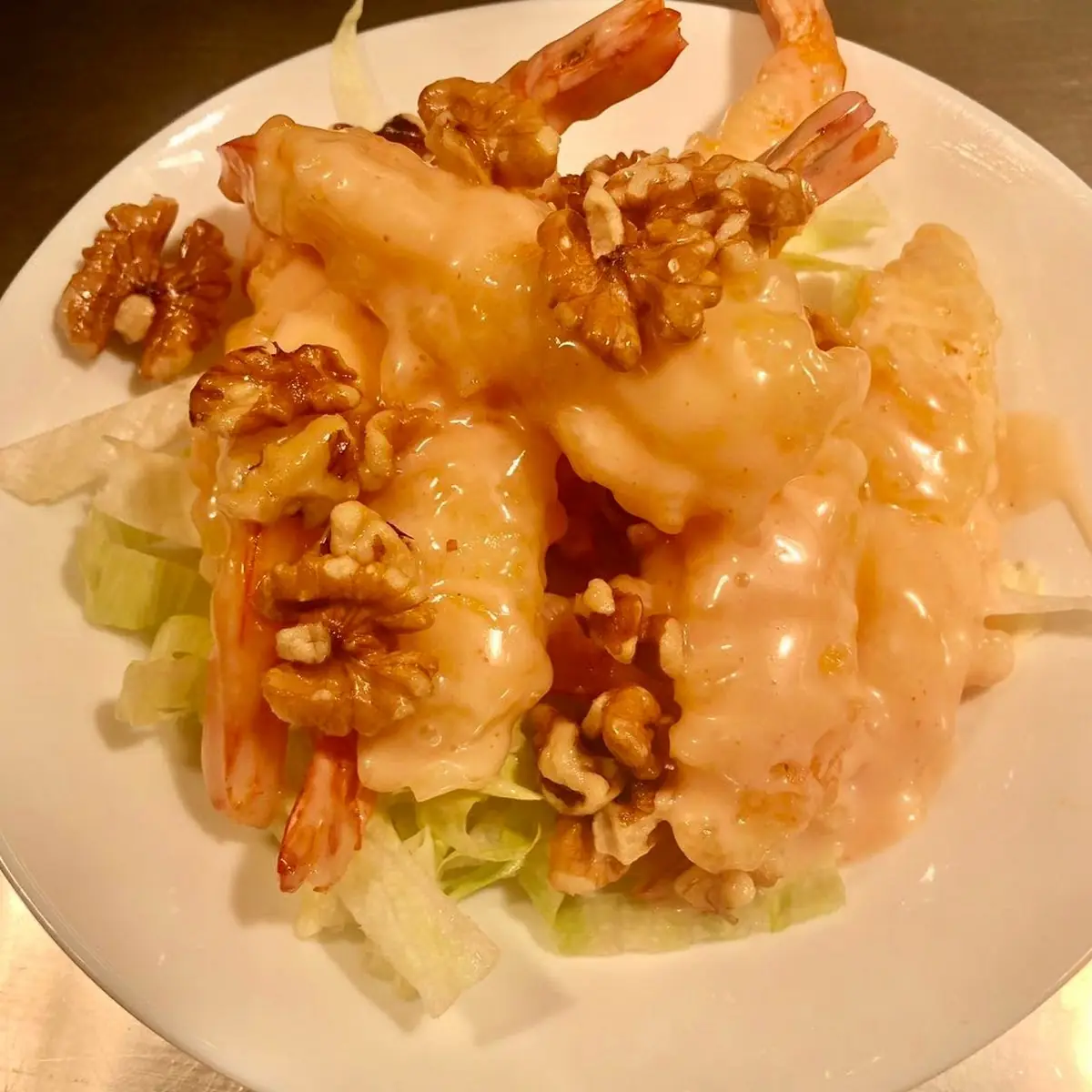 walnut shrimp 核桃下